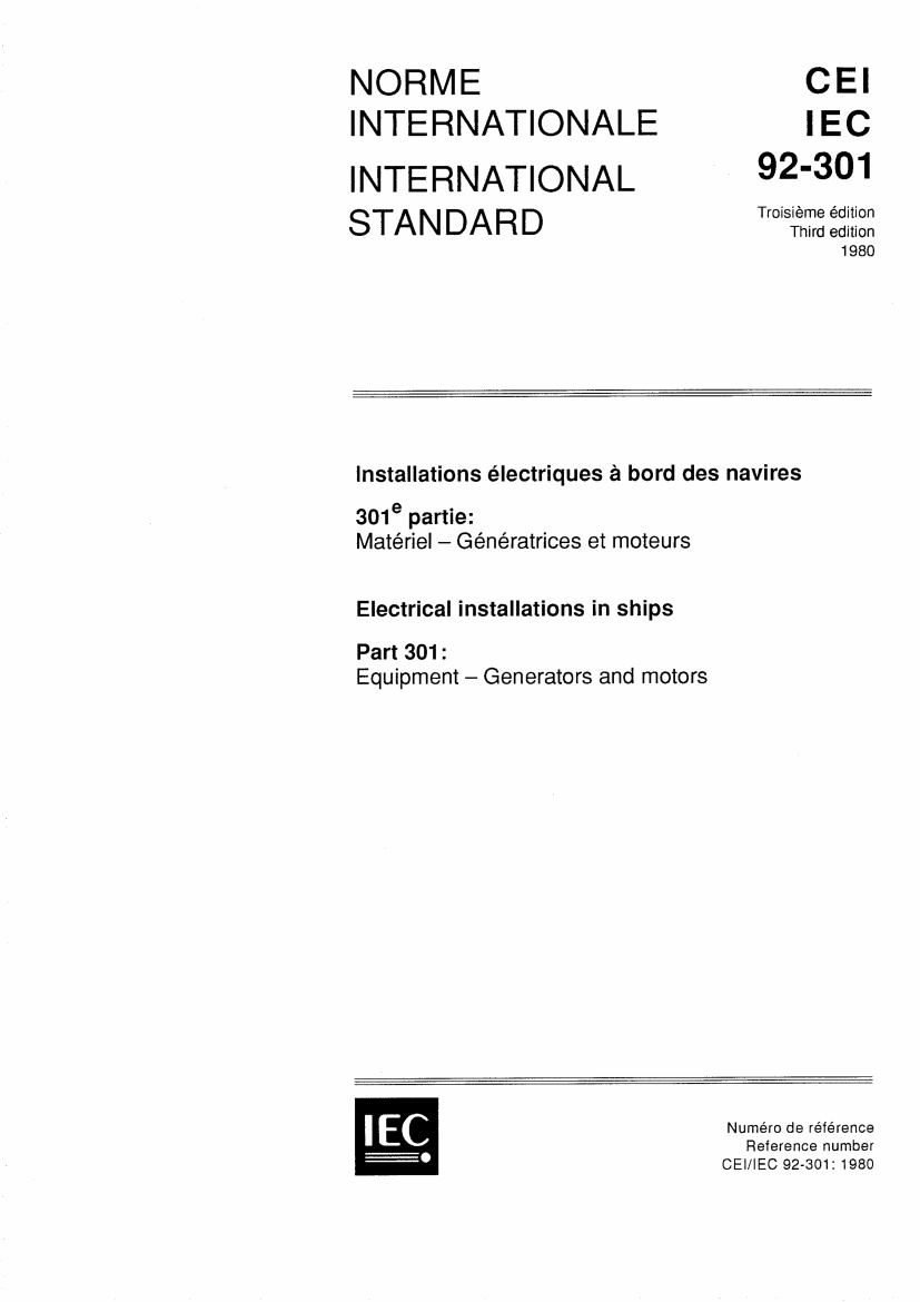 IEC 60092-301:1980.pdf无水印高清版最新-笨小虎